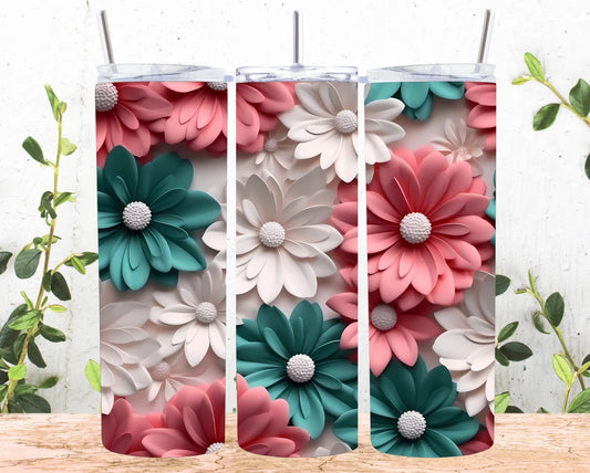 3D Flower Tumbler