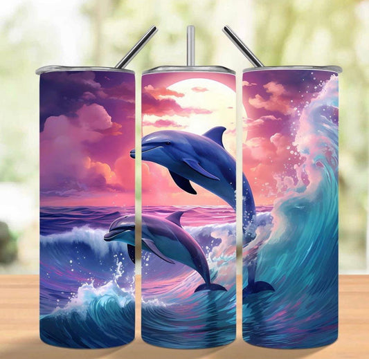 Dolphin Sunsets Tumbler