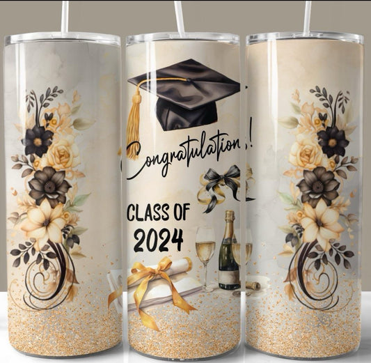 Champagne Graduation Tumbler