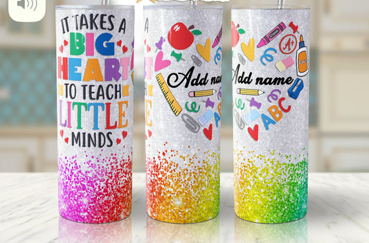 Big Hearts Teacher Tumbler