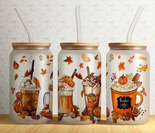 Pumpkin Spice Latte Can Glass