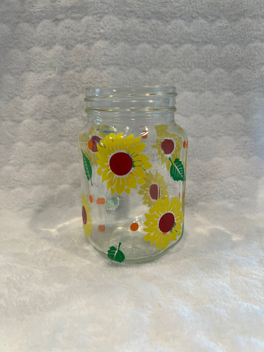 Sunflower Fun Mason Jar Cup